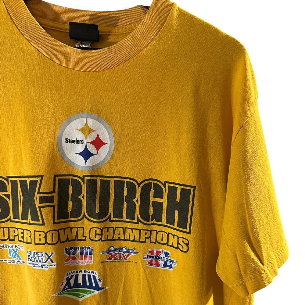 Pittsburg Steelers Unisex 2009 NFL Super Bowl Champions T-Shirt Size Large - Picture 3 of 10
